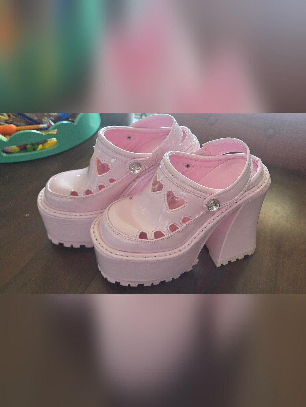 Girly Cues Platform Clogs - PinkSugar Thrillz Size 5